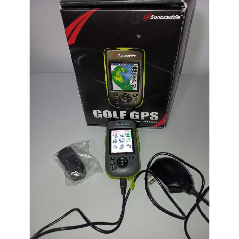 SONOCADDIE V300 Handheld Golf GPS - Includes GPS, Charger, Clip (Only) Tested